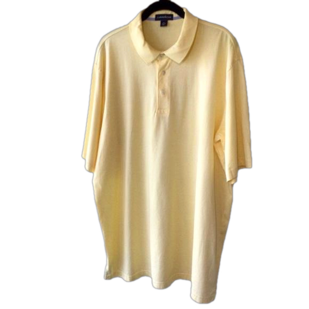 Men’s Lands’ End Yellow Cotton Polo Shirt XL (46-48)